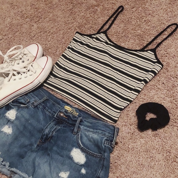 SALE / PacSun ♡ Ribbed Striped Cami Top - Picture 2 of 4